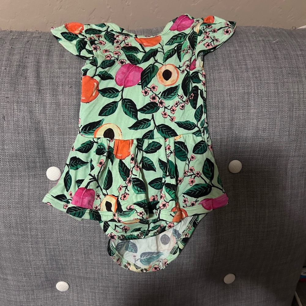 muse threads stone fruit orchard bodysuit twirl dress